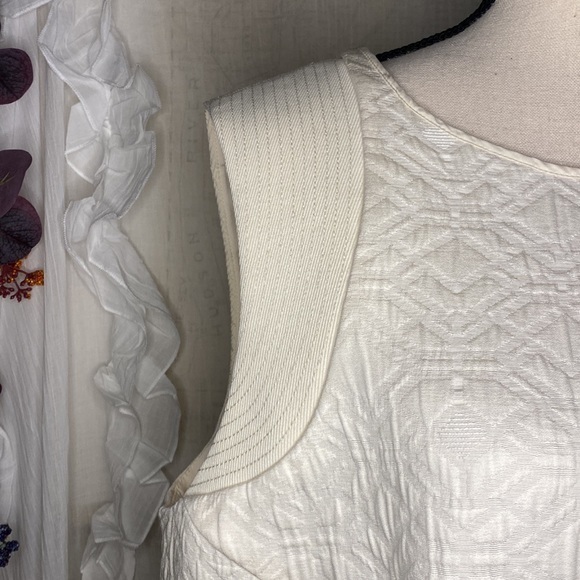 J. Crew Cream Sleeveless Textured Dress - Picture 9 of 11